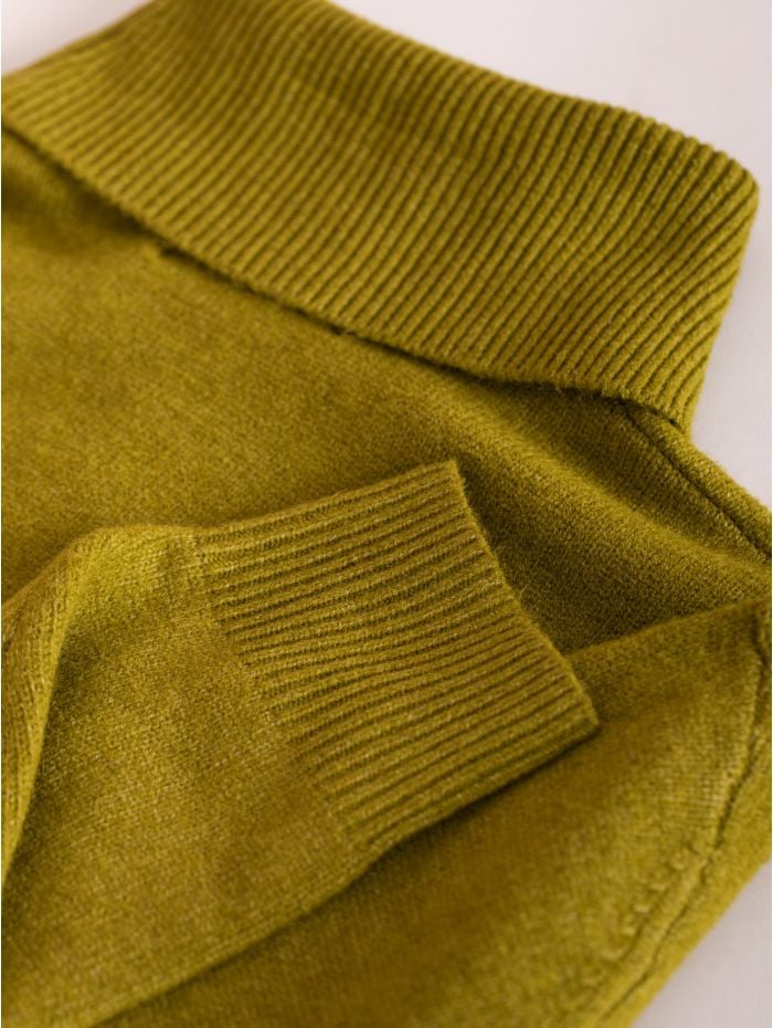Felicity Roll Neck Jumper in Green