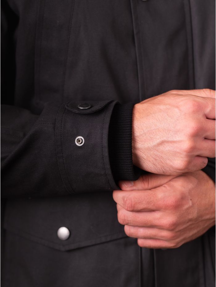 Coniston Wax Field Jacket in Black