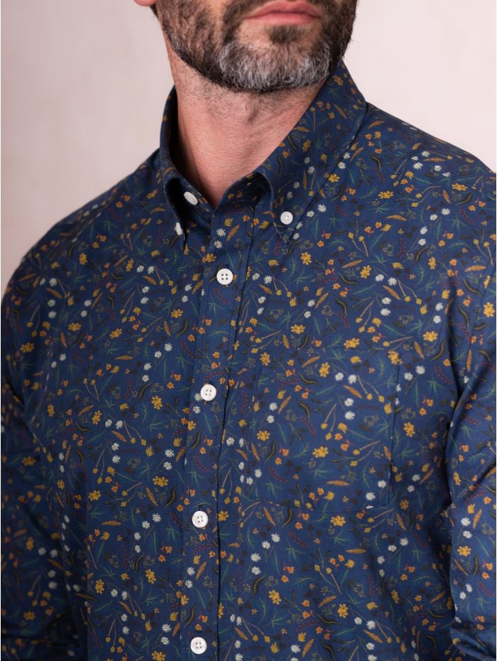 Ambleside Cotton Shirt in Navy