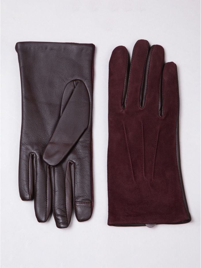 Hesket Suede Gloves in Plum