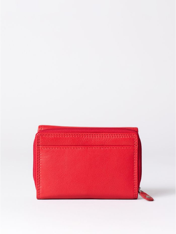 Small Leather Purse in Red