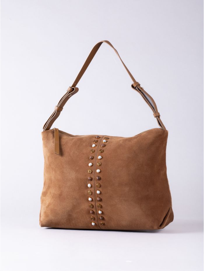 Buttermere Suede Hobo Bag in Tan