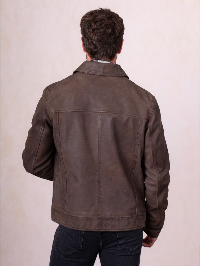 Endmoor Leather Jacket in Pinecone Brown | Lakeland Leather