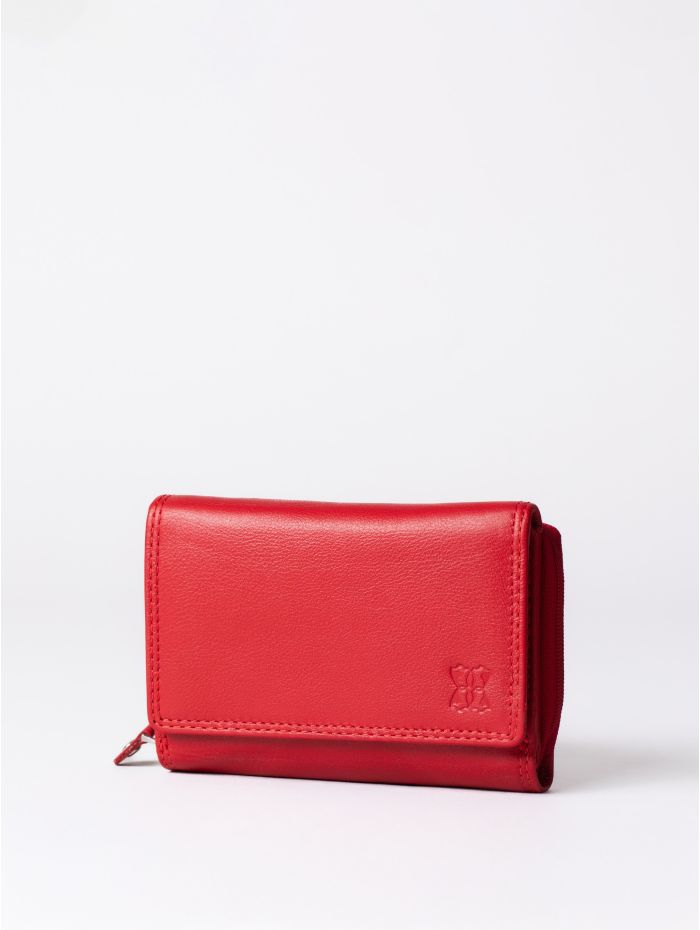 Small Leather Purse in Red