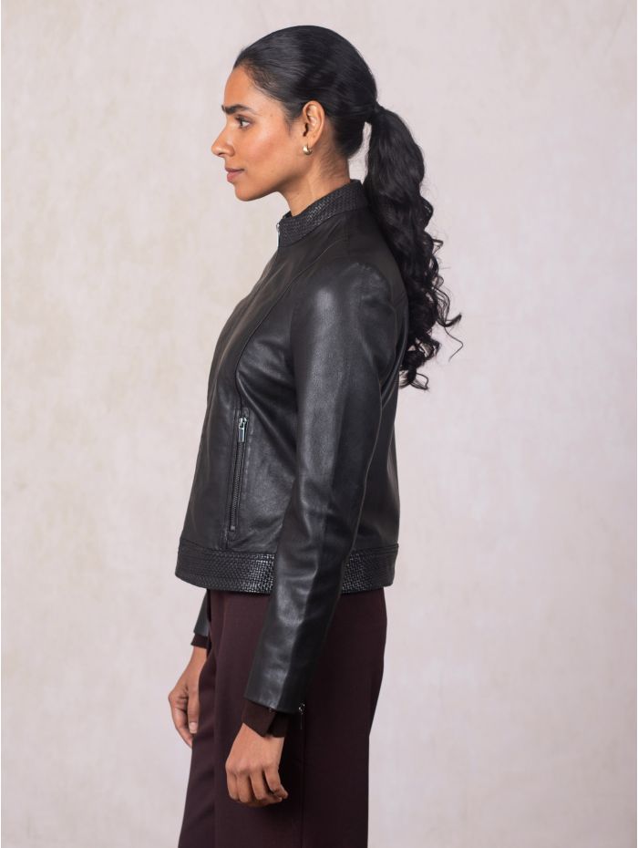 Anthorn Leather Jacket in Black