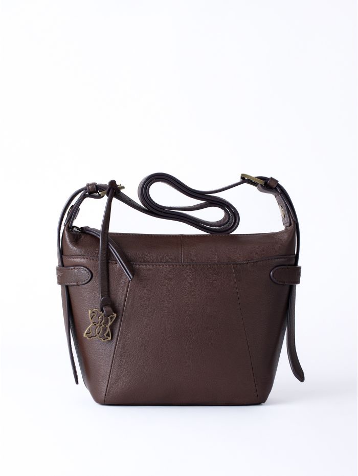 Newby Leather Cross Body Bag in Chocolate