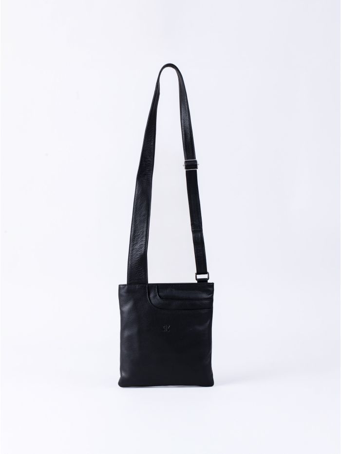 Allerdale Leather Cross Body Bag in Black