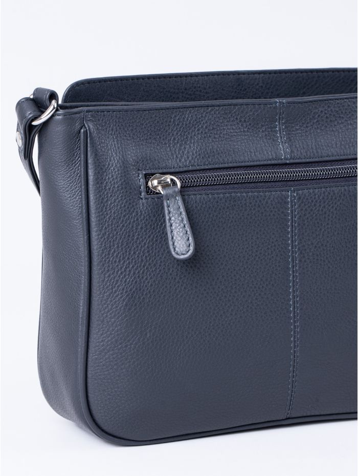 Ambleside Leather Cross Body Bag in Navy