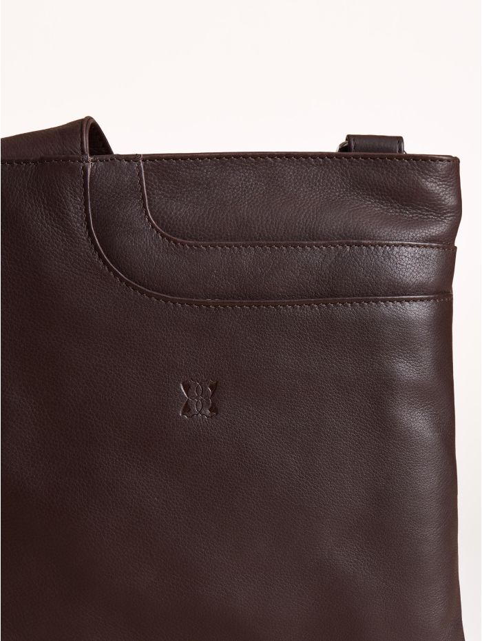 Allerdale Leather Cross Body Bag in Brown