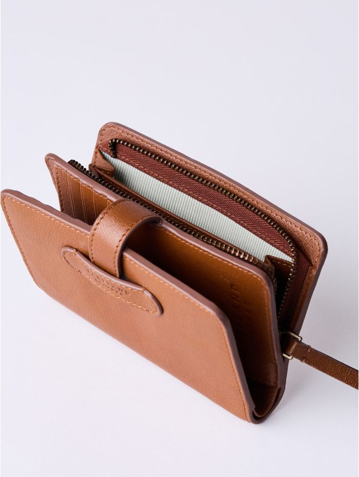 Newby Small Leather Purse In Tan