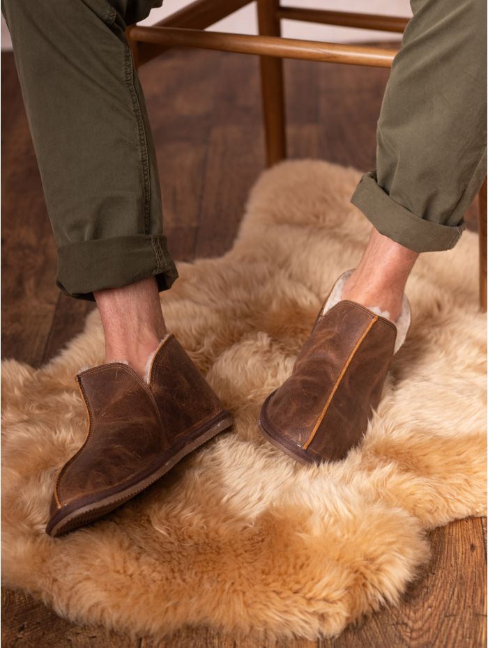 Leather Mens Sheepskin Lined Boots Uk Romney Men's Sheepskin