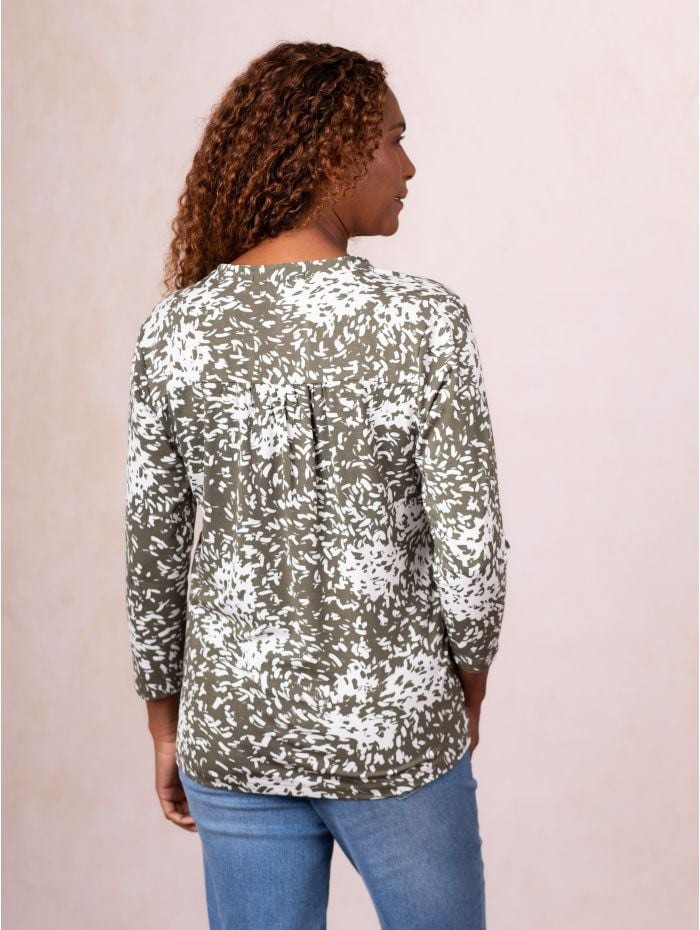 Sofie Jersey Top in Khaki