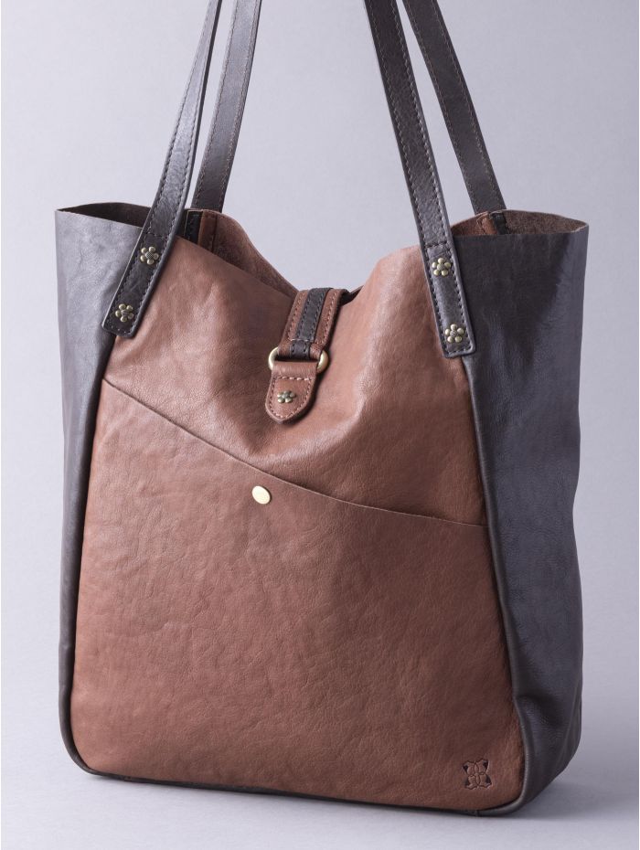 Hartsop Leather Tote Bag in Tan & Brown