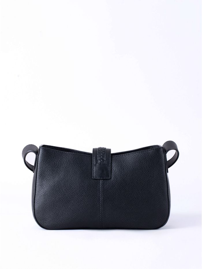Dalston Leather Cross Body Bag in Black