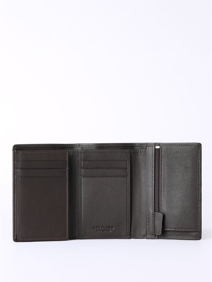 Bowston Tri-Fold Leather Wallet in Brown