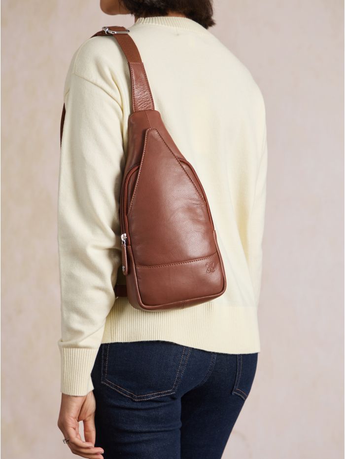 Langham Sling Backpack Cognac
