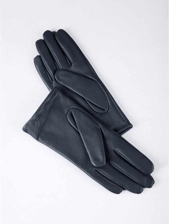 Becky II Classic Leather Gloves in Navy