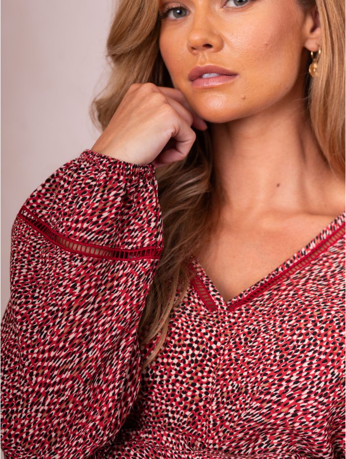 Lynsey Blouse in Red
