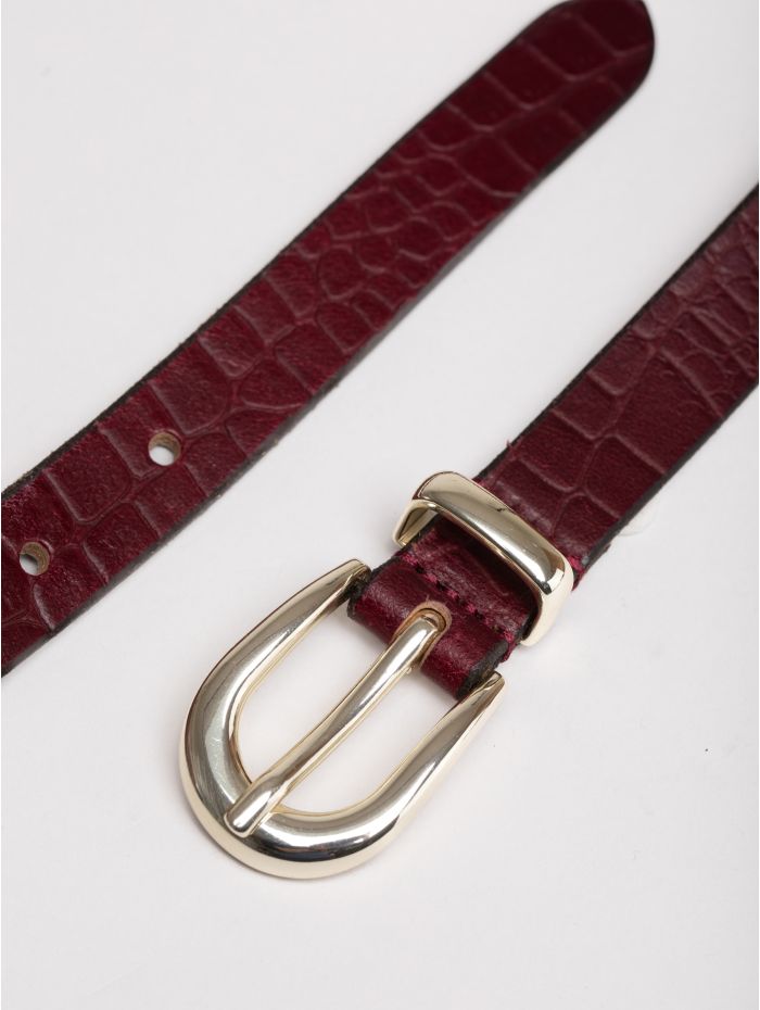 Kirkby Leather Belt in Oxblood