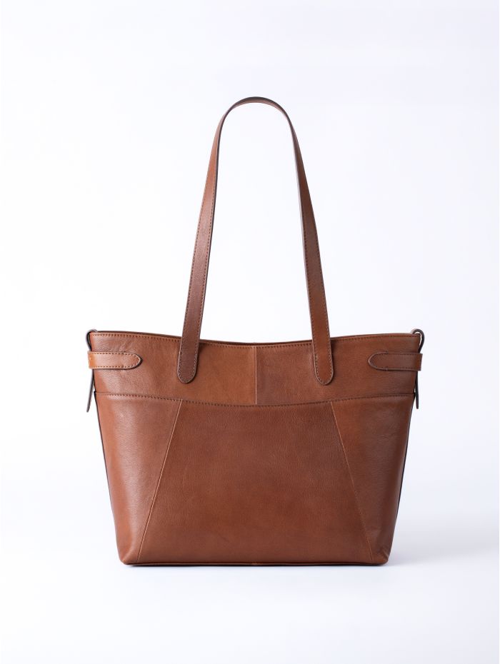 Newby Leather Tote Bag in Tan