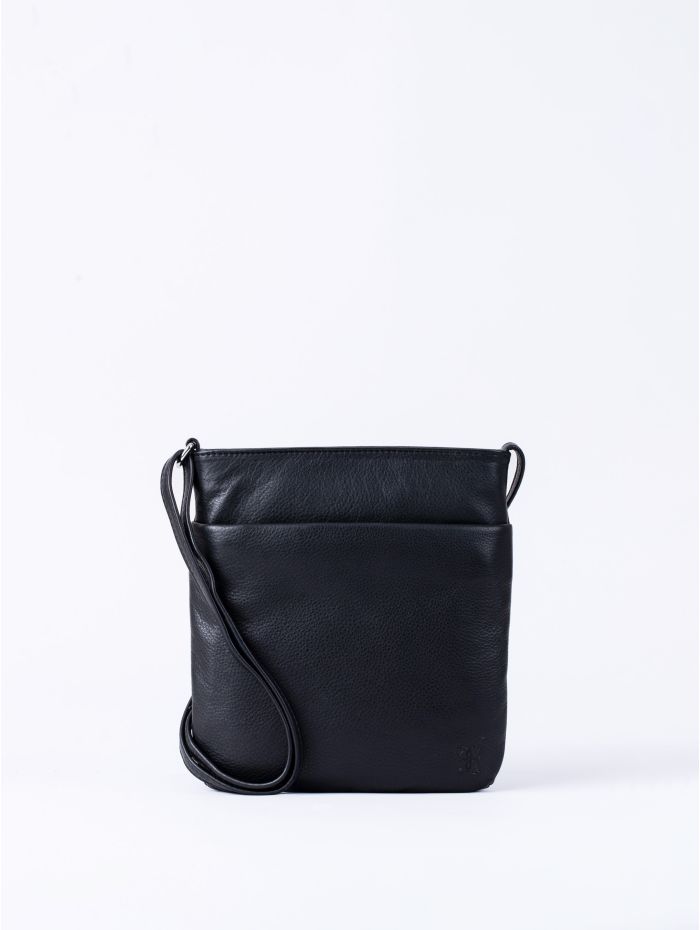 Lowther Leather Cross Body Bag in Black