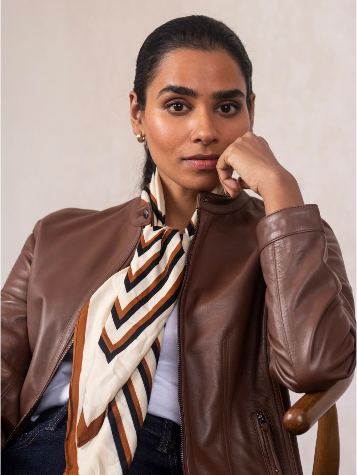 Threlkeld Leather Jacket in Tan