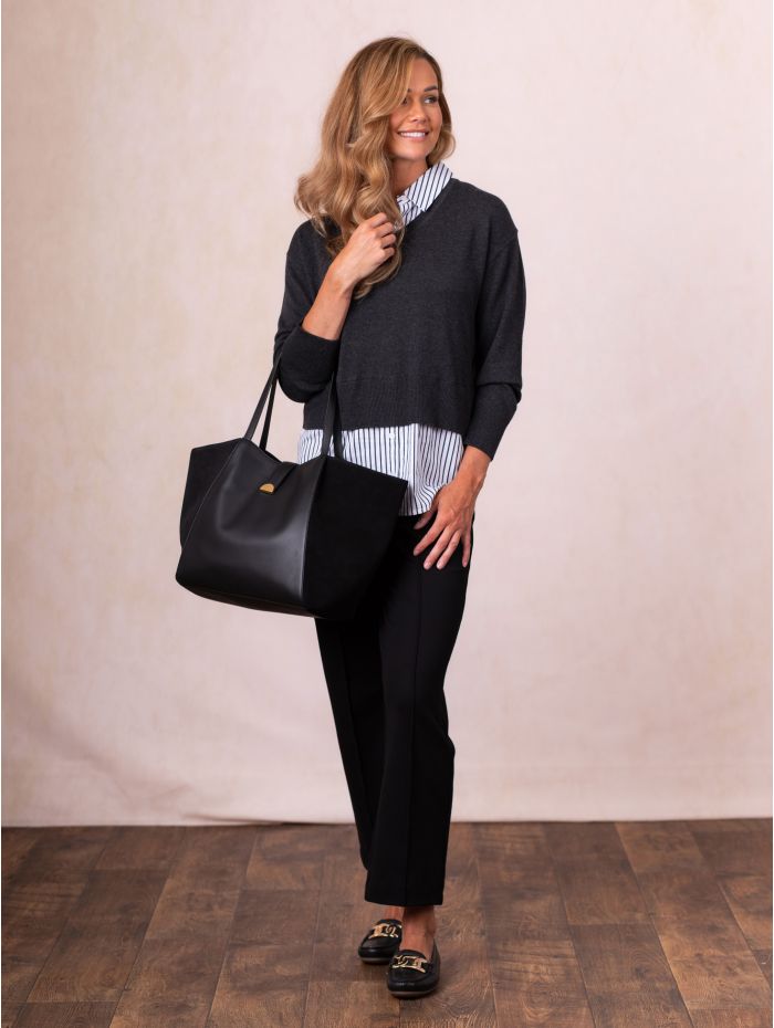 Marley Wide Leg Trousers in Black