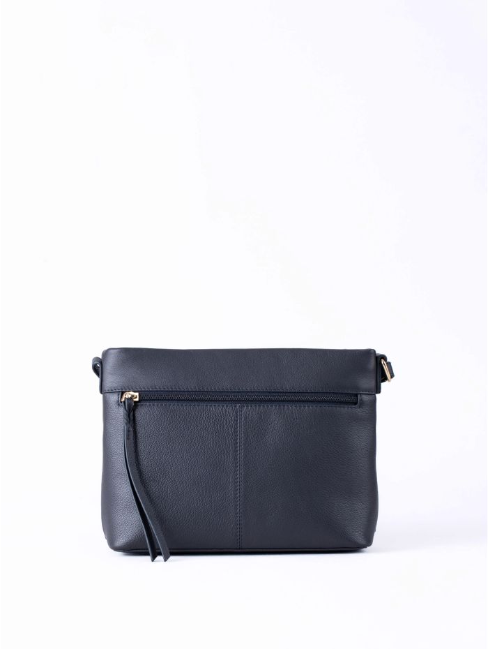 Wasdale Leather Cross Body Bag in Dark Navy