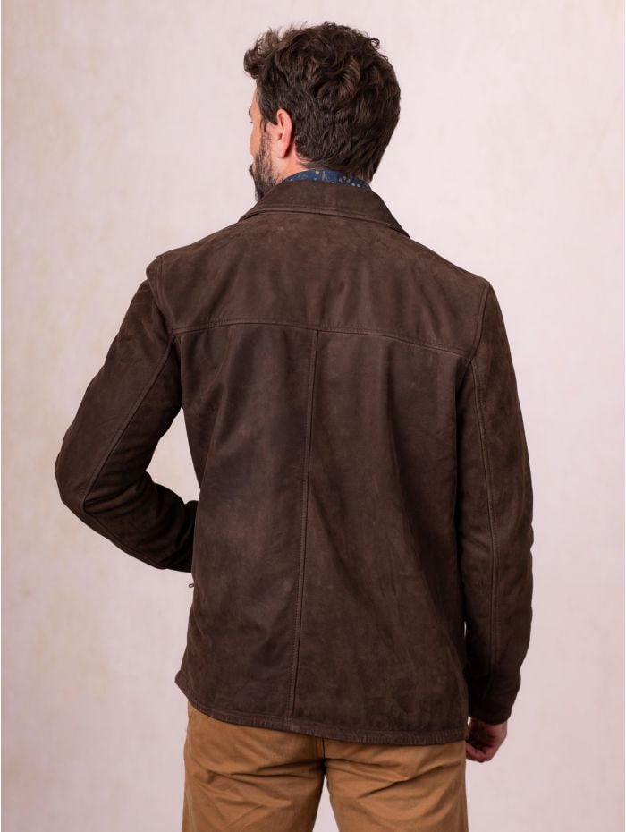 Silloth Leather Jacket in Brown