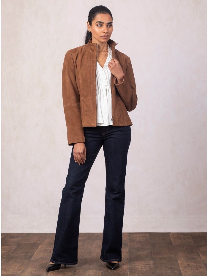 Muncaster Suede Jacket in Tan