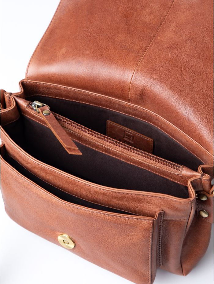 Patterdale Leather Cross Body Bag in Brown