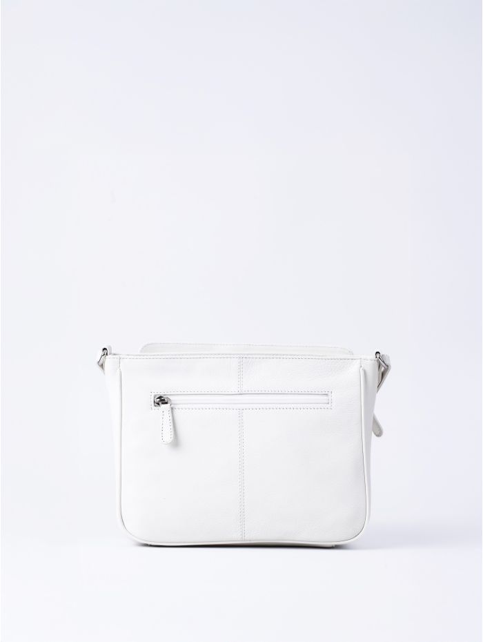 Ambleside Leather Cross Body Bag in White