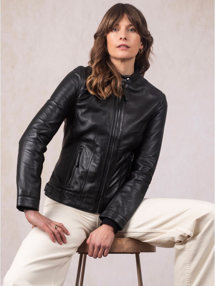 Threlkeld Leather Jacket in Black