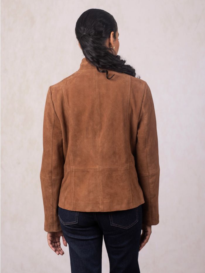 Muncaster Suede Jacket in Tan