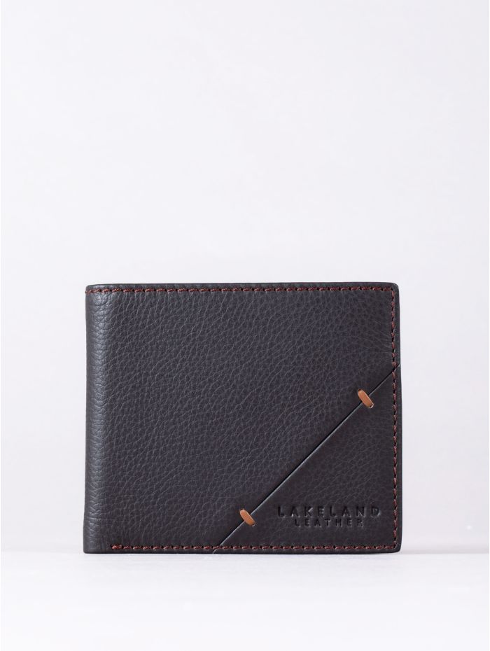 Allerdale Leather Bi-Fold Wallet in Dark Brown