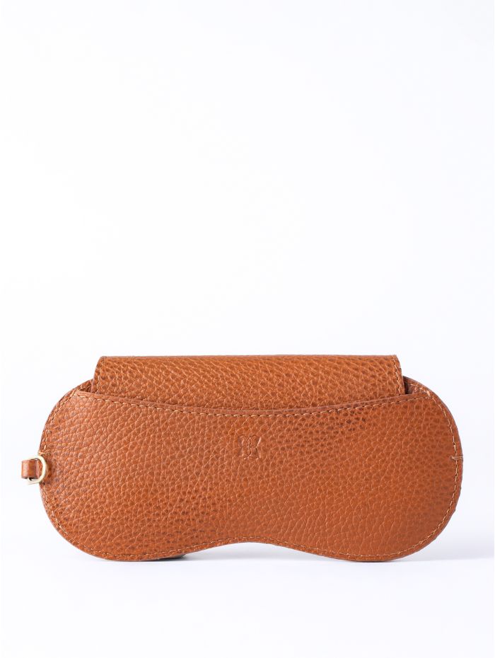 Tarraby Leather Glasses Case in Tan