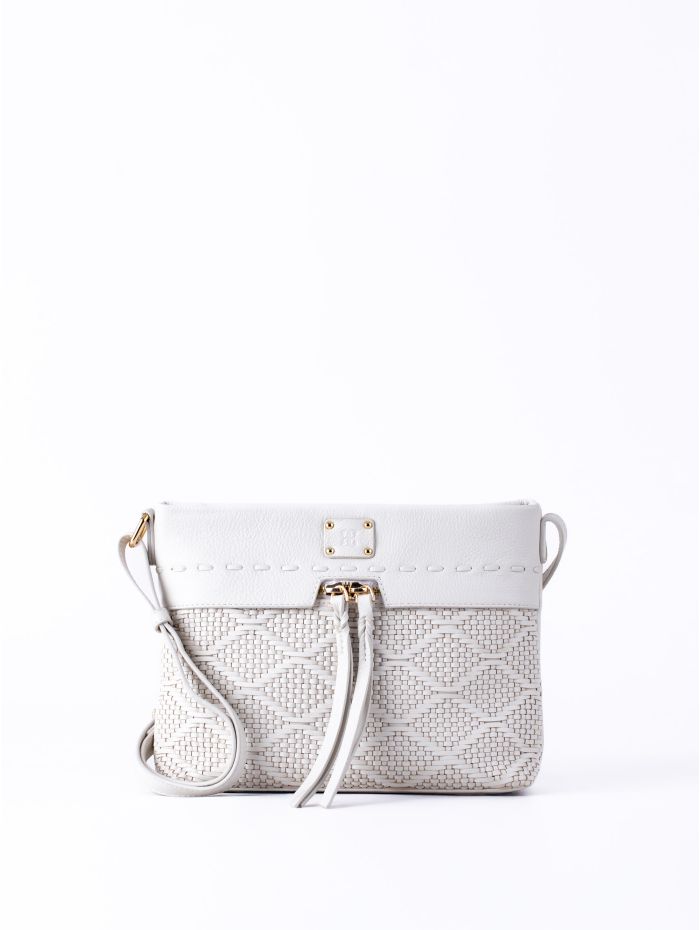 Wasdale Leather Cross Body Bag in Off White