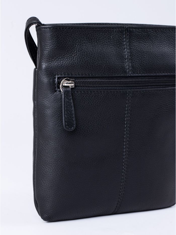 Lowther Leather Cross Body Bag in Black