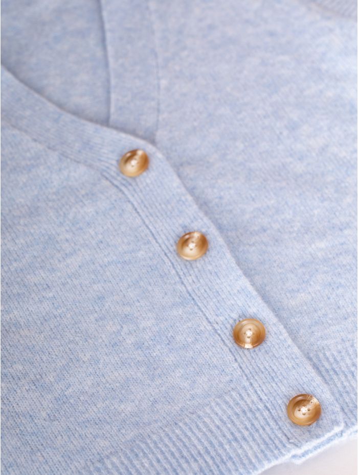 Jewel Knitted Waistcoat in Blue