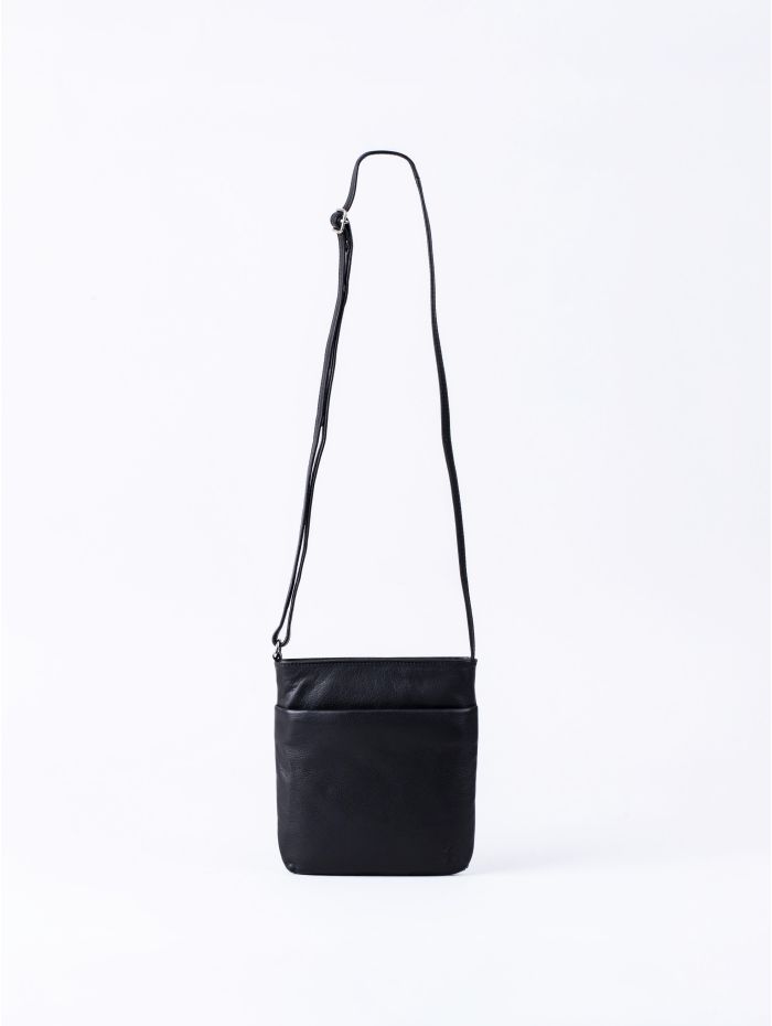 Lowther Leather Cross Body Bag in Black