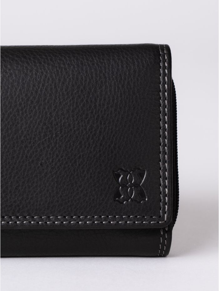 Small Leather Purse in Black