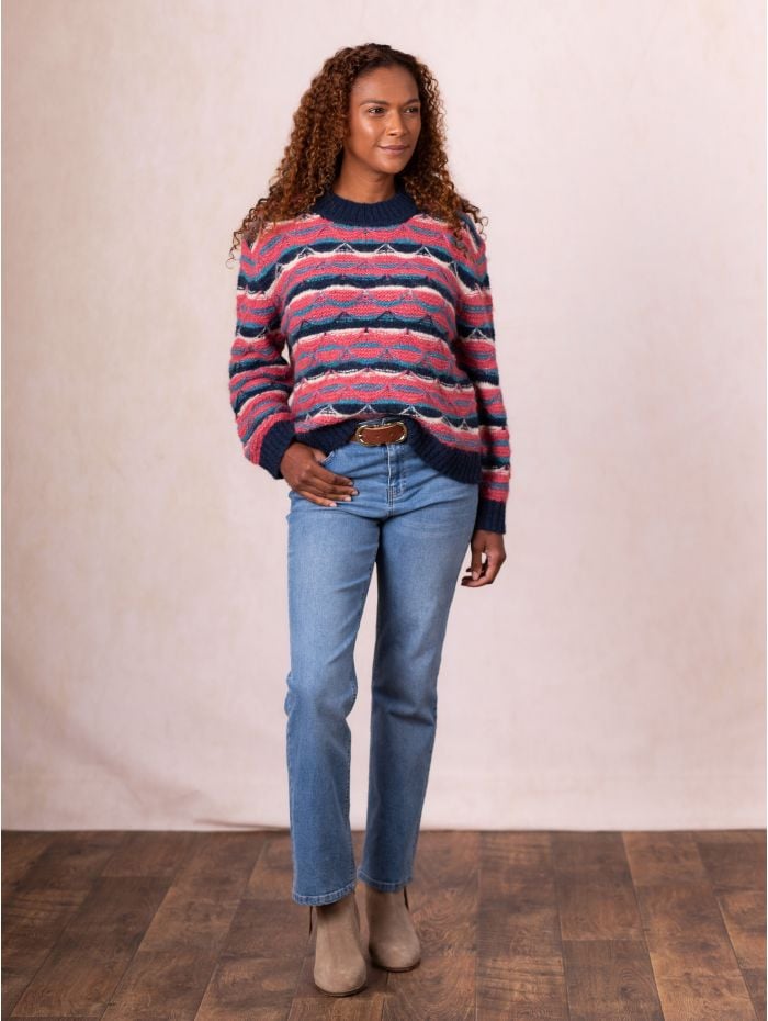 Peony Wool Blend Jumper in Pink