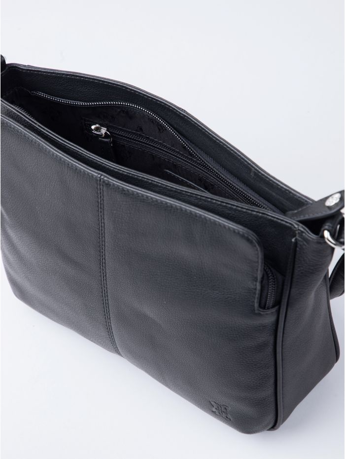 Ambleside Leather Cross Body Bag in Black