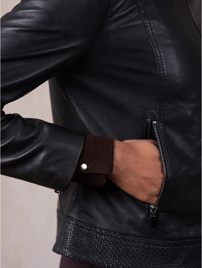 Anthorn Leather Jacket in Black