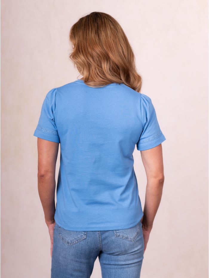 Gem Short Sleeve Top in Blue