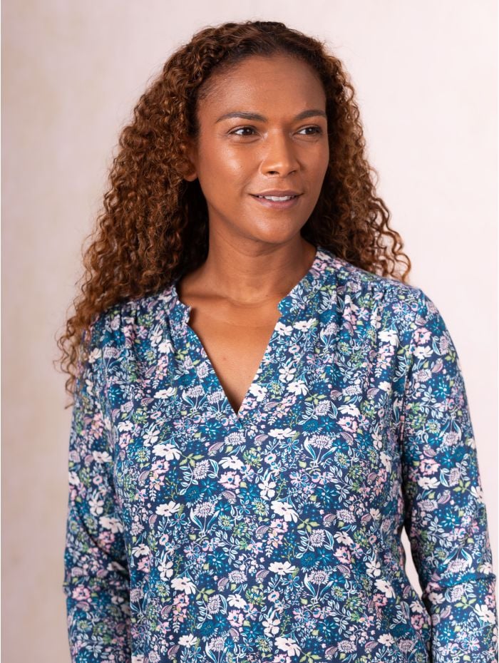 Harmony Jersey Top in Blue