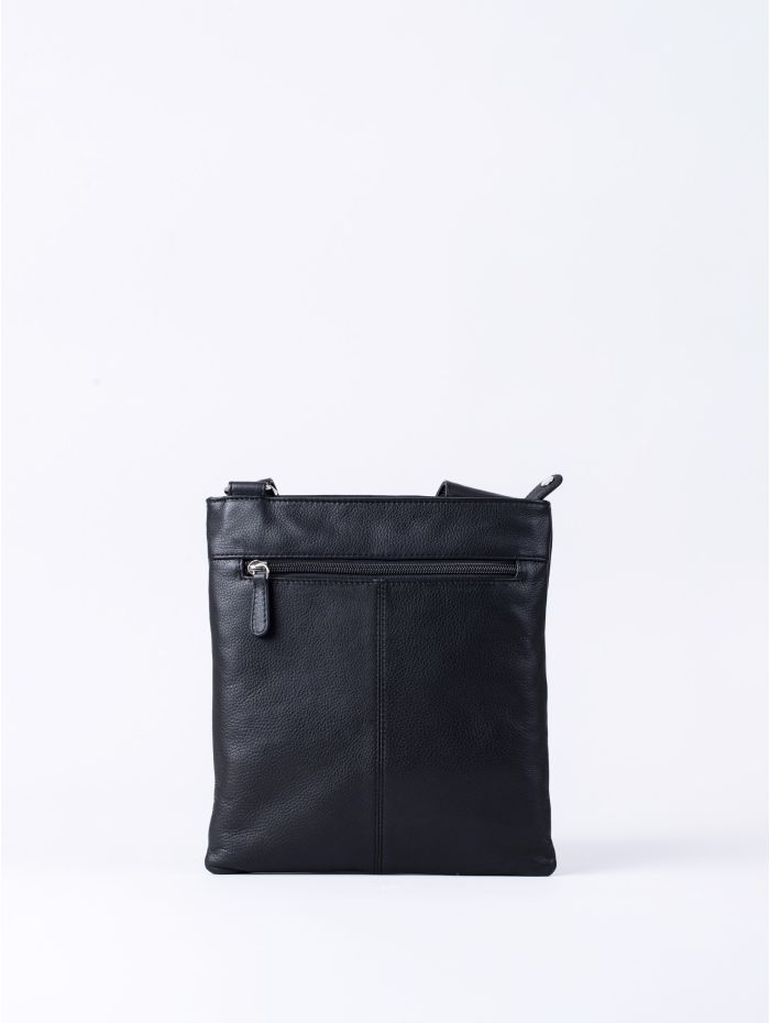 Allerdale Leather Cross Body Bag in Black