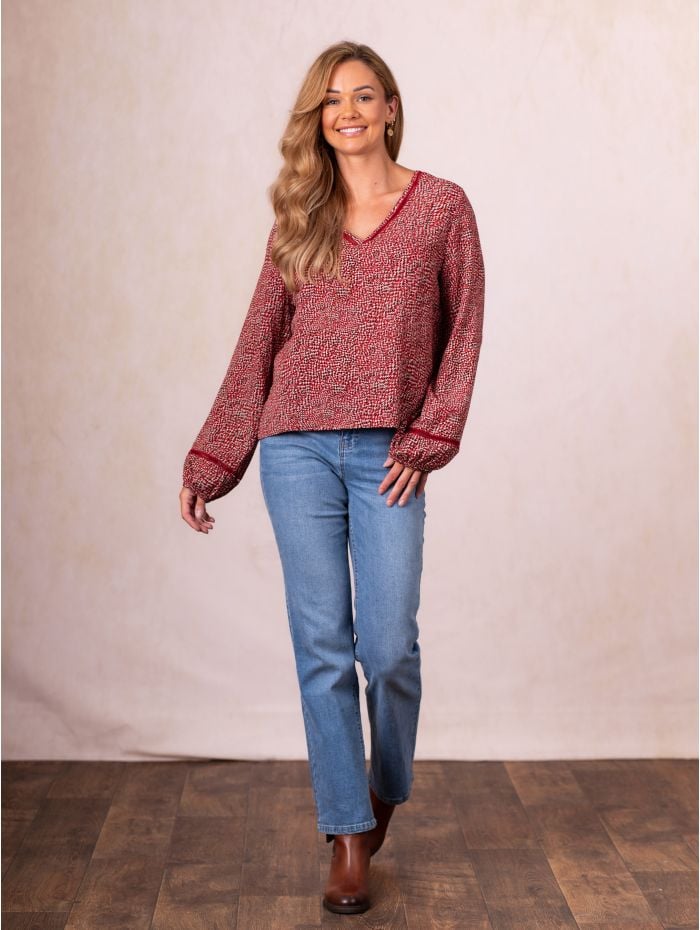 Lynsey Blouse in Red