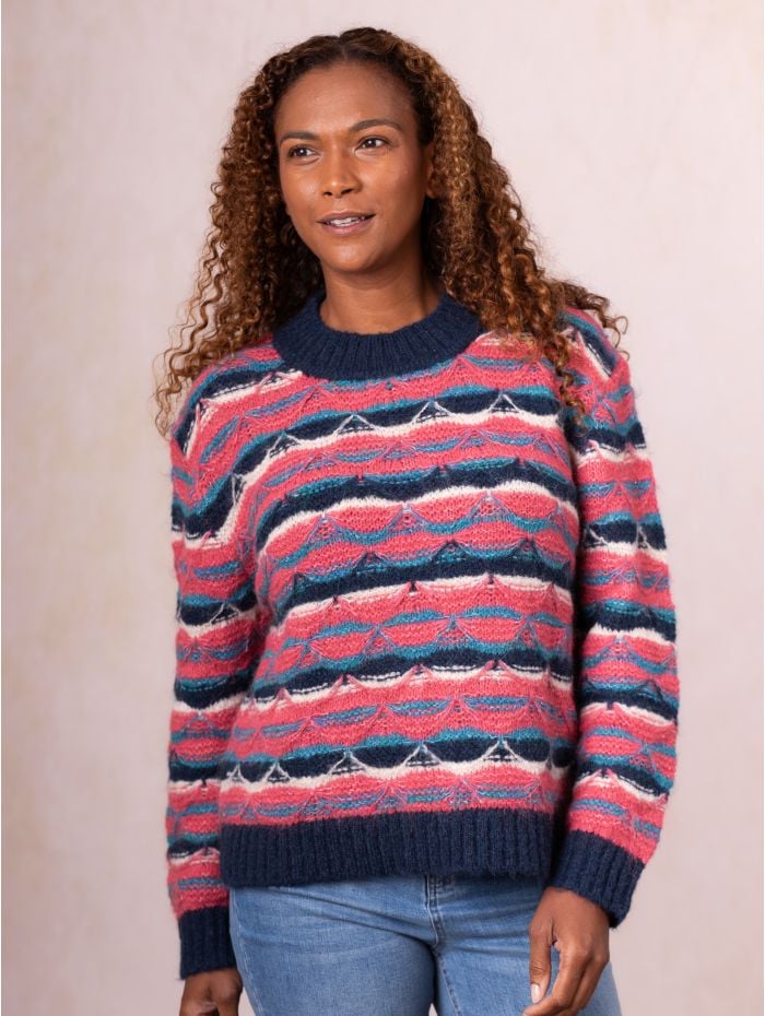 Peony Wool Blend Jumper in Pink