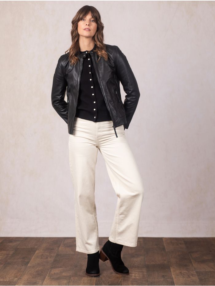 Threlkeld Leather Jacket in Black